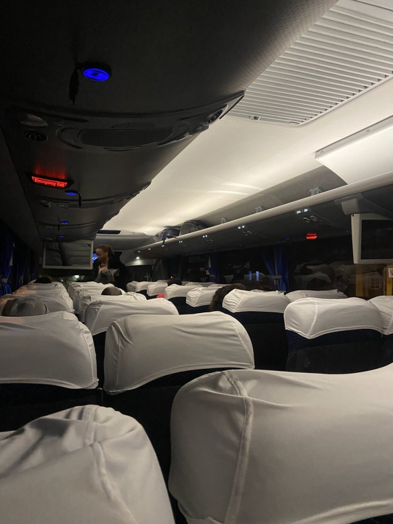 プレトリアからマプトのバスの中