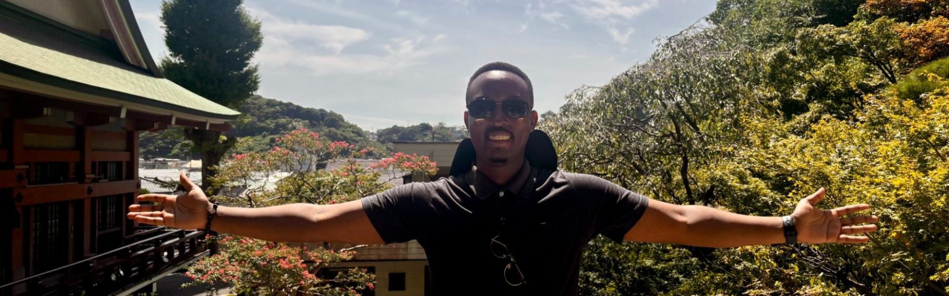 神社とMiguelさん