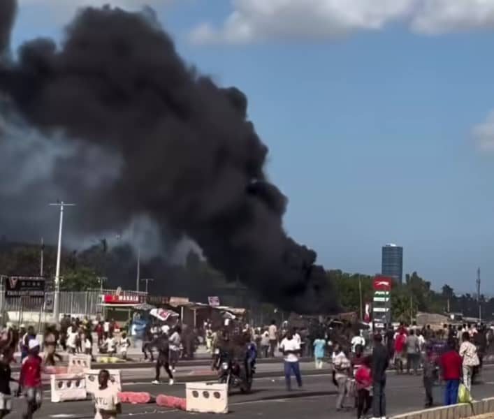 タンザニアデモの様子