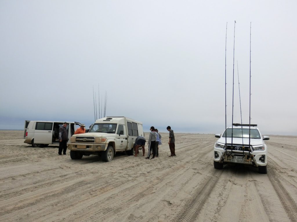 スケルトンコーストでスタックした車