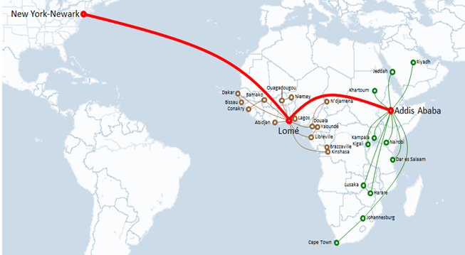 エチオピア航空_空路