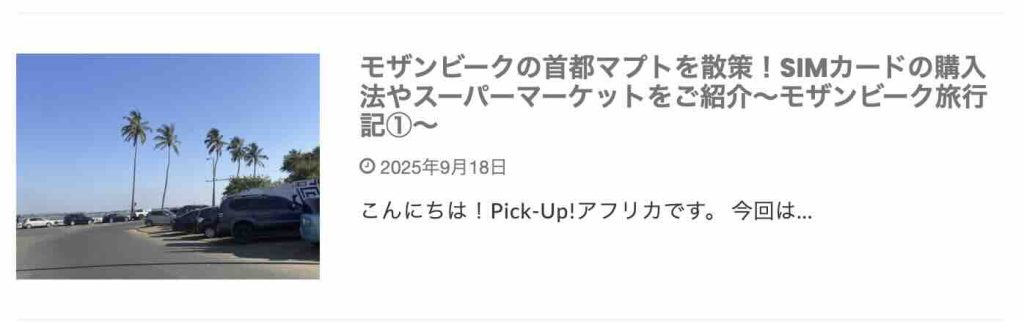 モザンビークsimとか